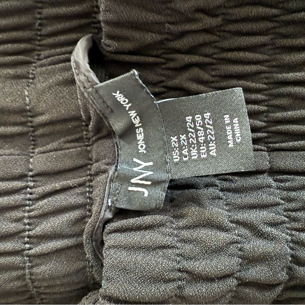 Jones New York Black Wide Leg Crop Pants